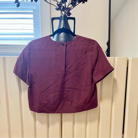 Rag and bone cropped silk tee - Picture 4 of 4